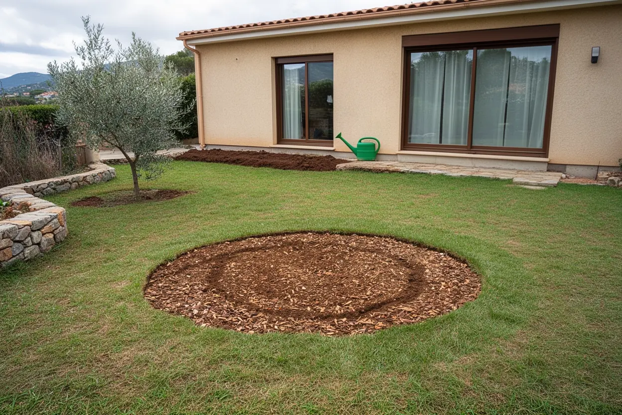 Terrain nivelé après dessouchage à Ajaccio