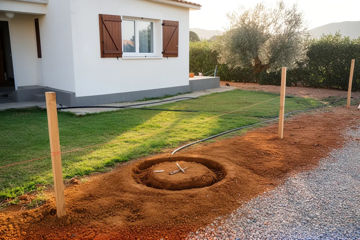 Sol dégagé pour clôture neuve à Propriano